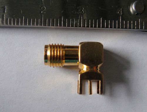 Right angle SMA connector